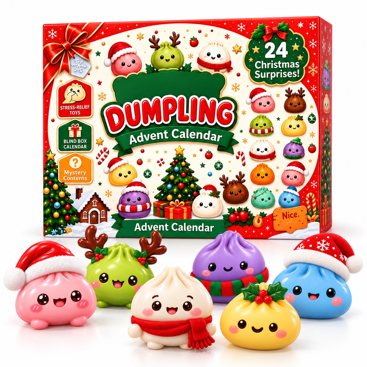 LittleBloomNestโข Dumpling Surprise Advent Calendar โ 24 Days of Squishy Fun
