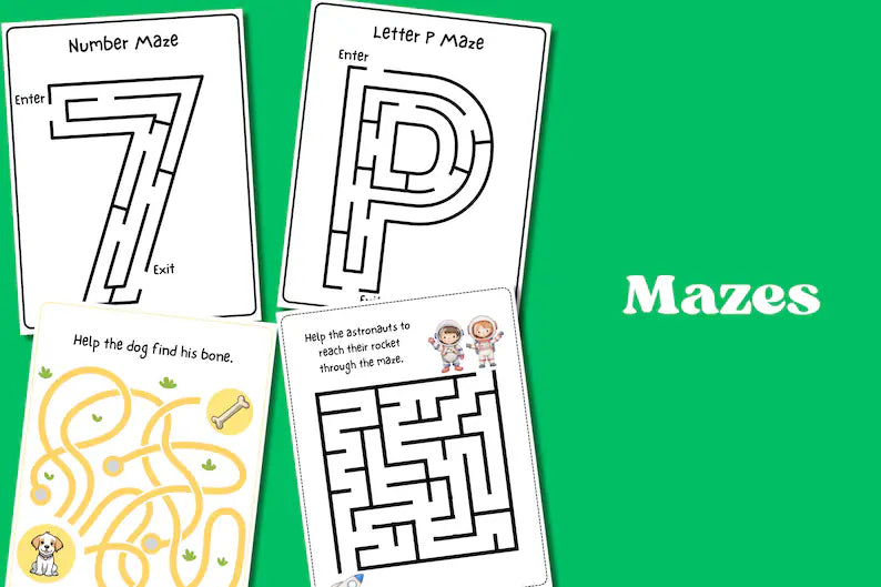 LittleBloomNest™ 550+ Page Preschool & Pre-K Learning Bundle | Alphabet, Math,Tracing & More