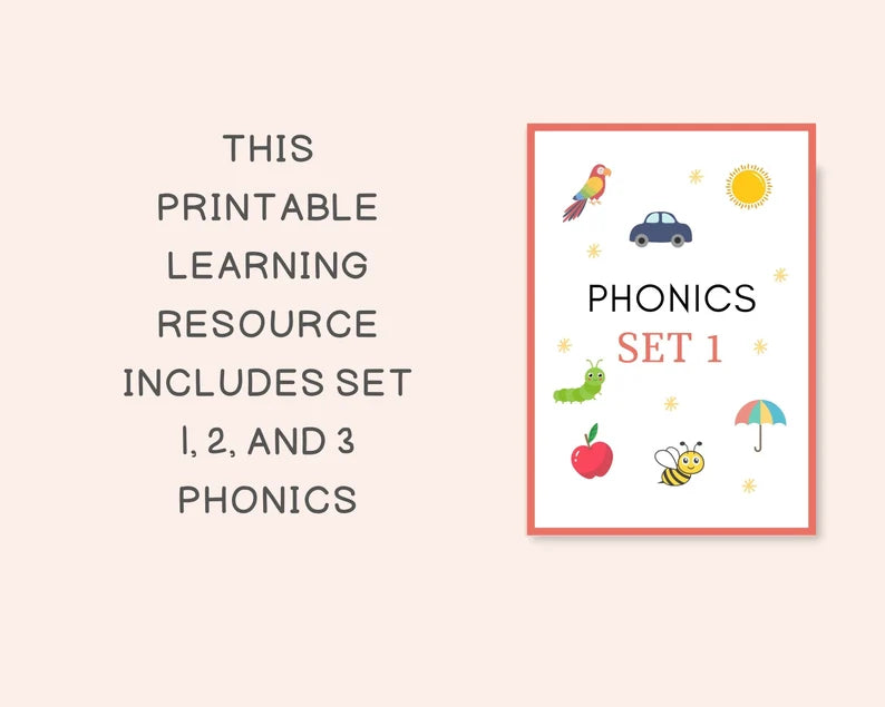 LittleBloomNest™ Phonics Reading Workbook  for Kids (Ages 3–8) | Fun, Easy & Printable Learning
