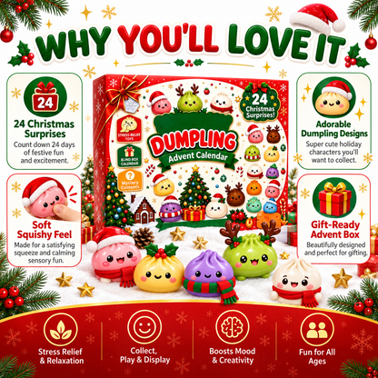 LittleBloomNest™ Dumpling Surprise Advent Calendar — 24 Days of Squishy Fun
