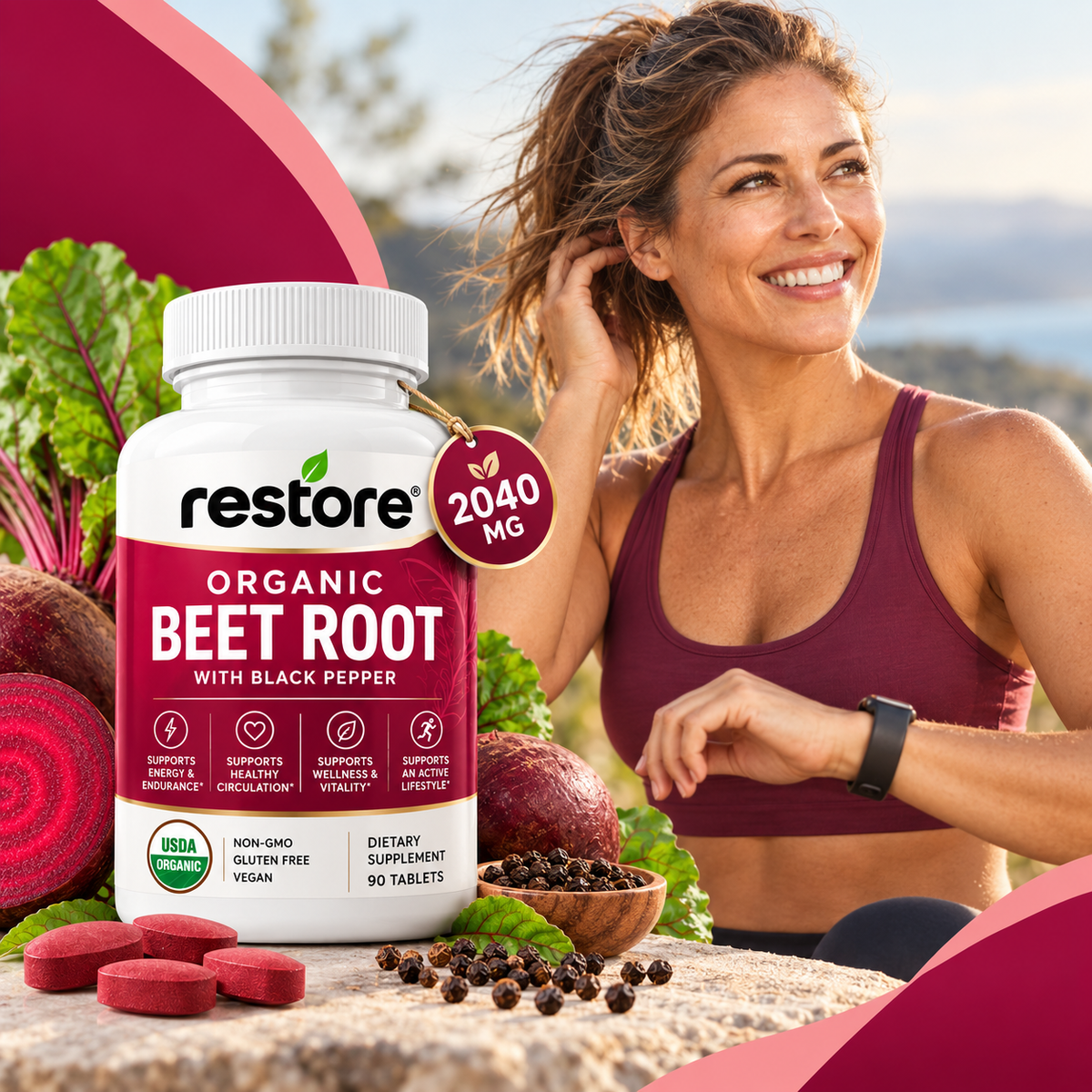 RESTORE®  Organic Beet Root + Black Pepper