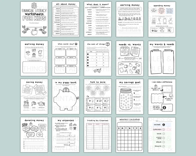 Little Bloom Nest™ Kids Financial Literacy Workbook