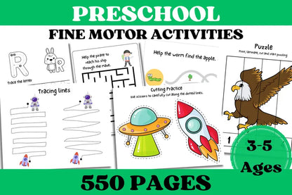 LittleBloomNest™ 550+ Page Preschool & Pre-K Learning Bundle | Alphabet, Math,Tracing & More